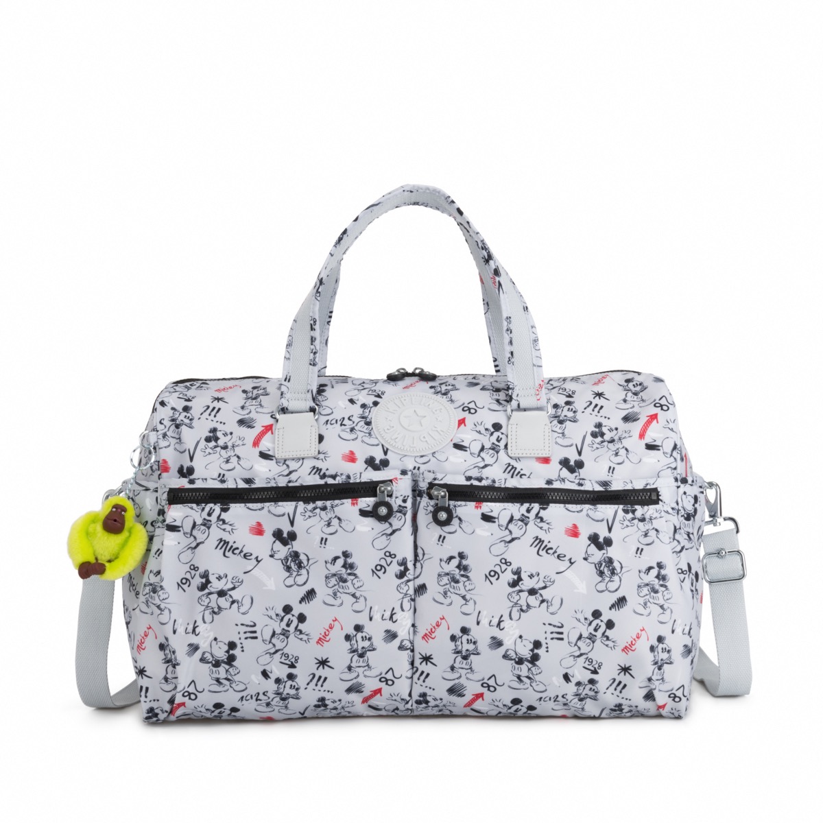 Kipling Disney D Itska Large Duffel Bag with Monkey Sketch Grey