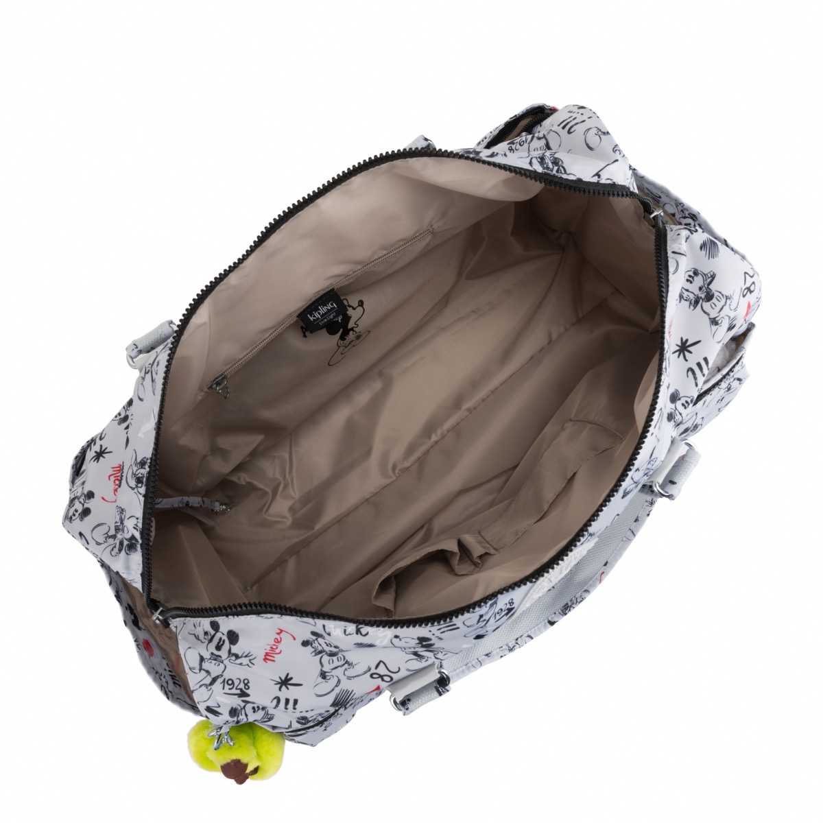 Kipling Disney D Itska Large Duffel Bag with Monkey Sketch Grey